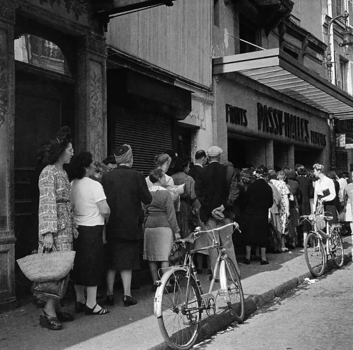 Framed Print : People Waiting in Line to Enter Store Framed Print : People Waiting in Line to Enter Store