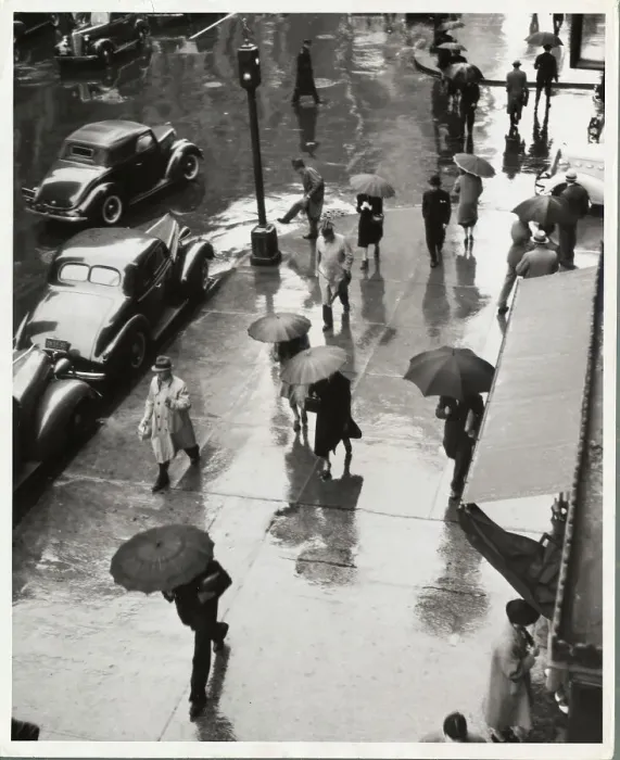 Framed Print : People Walking in the Rain Framed Print : People Walking in the Rain