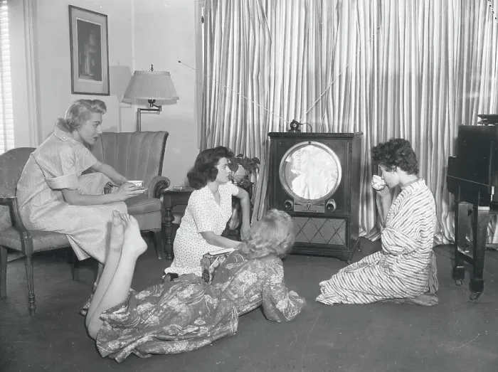 Framed Print : People Watching Television Framed Print : People Watching Television