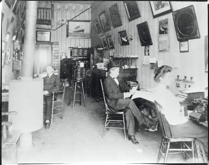 Framed Print : People Working in Business Office Framed Print : People Working in Business Office
