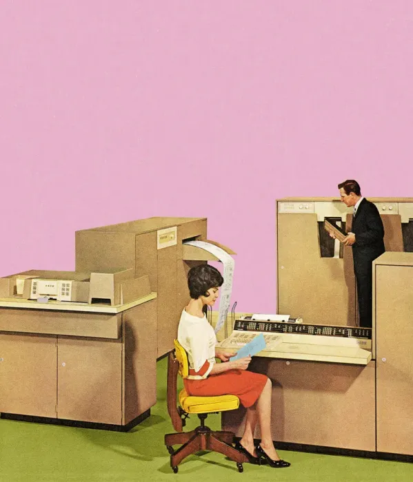 Framed Print : People Working in Office Framed Print : People Working in Office