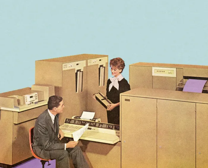 Framed Print : People Working in Office Framed Print : People Working in Office
