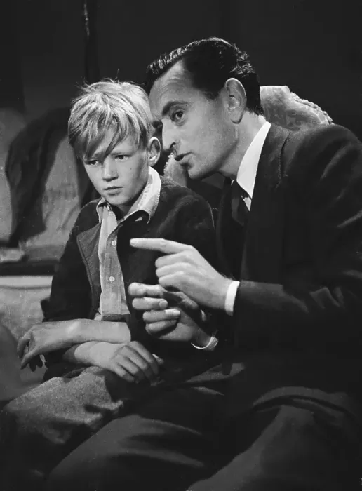 Framed Print : Pep Talk. Director David Lean (1908 - 1991) explains the character of the Framed Print : Pep Talk. Director David Lean (1908 - 1991) explains the character of the