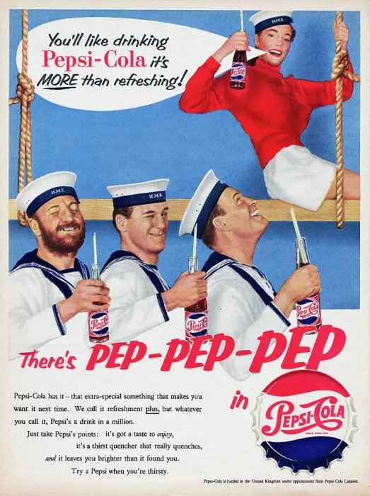 Fine Art Storehouse Print of 1956 Pepsi-Cola Advertisement. Art