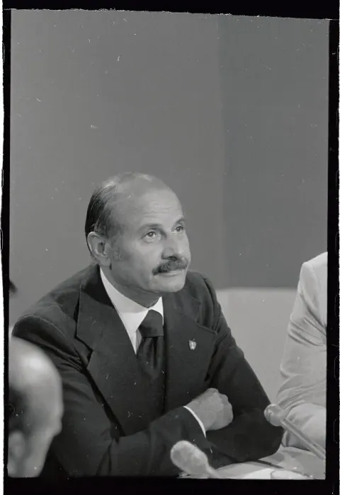 Framed Print : Percy Sutton Sitting at Table