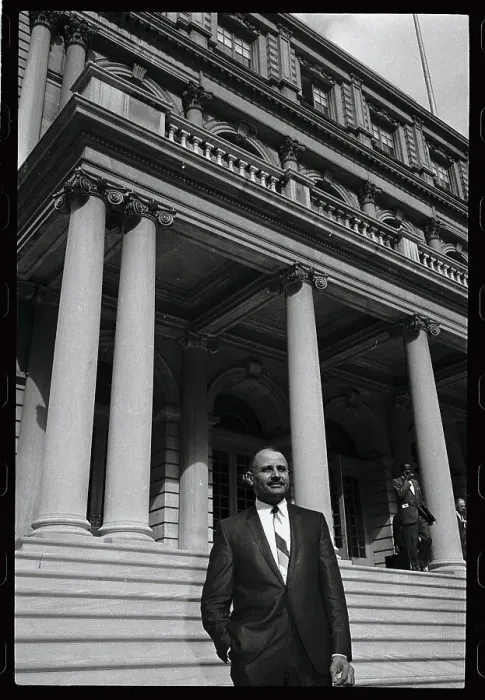 Framed Print : Percy Sutton Standing in Front of Building Framed Print : Percy Sutton Standing in Front of Building