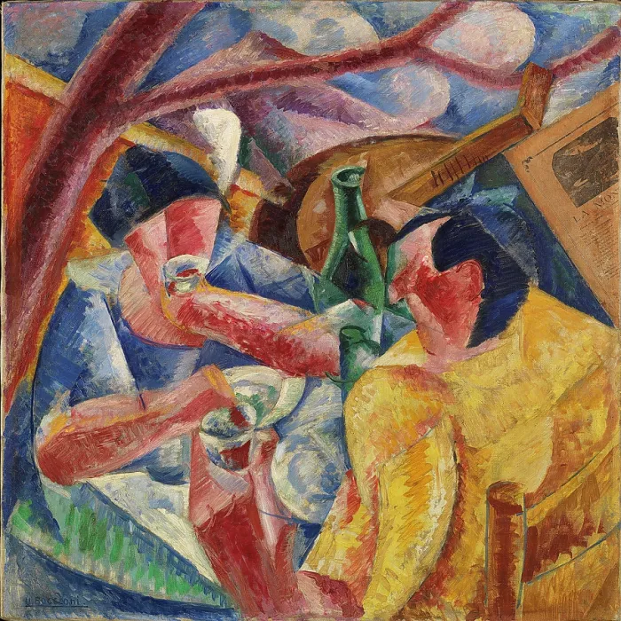 Framed Print : Under the Pergola in Naples or Under the Pergola (Sotto il pergolato a Napoli o Sotto la pergola), 1914, 20th Century, oil and collage on canvas, 83 x 83 cm Framed Print : Under the Pergola in Naples or Under the Pergola (Sotto il pergolato a Napoli o Sotto la pergola), 1914, 20th Century, oil and collage on canvas, 83 x 83 cm
