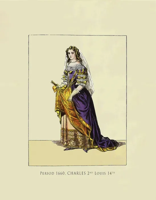 Framed Print : Period 1660. Charles 2nd Louis 14th