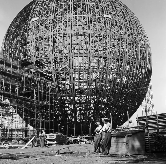 Framed Print : The Perisphere Under Construction Framed Print : The Perisphere Under Construction