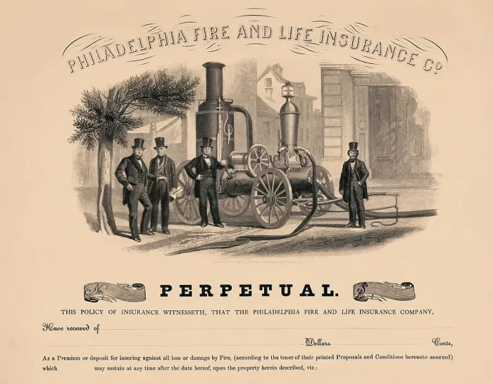 Framed Print : Perpetual. Philadelphia fire and life insurance co Framed Print : Perpetual. Philadelphia fire and life insurance co