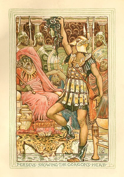 Perseus showing the Gorgons head - Greek mythology