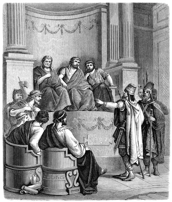 Framed Print : A Persian embassy before the Roman Senate Framed Print : A Persian embassy before the Roman Senate