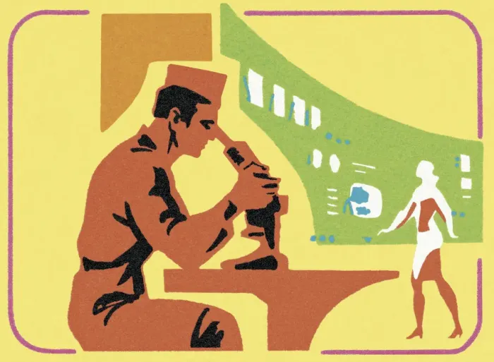 Framed Print : Person Looking in a Microscope Framed Print : Person Looking in a Microscope