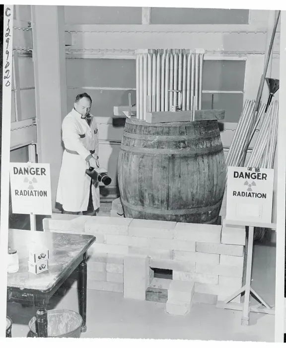 Framed Print : Person Taking a Radiation Count From a Reactor Framed Print : Person Taking a Radiation Count From a Reactor