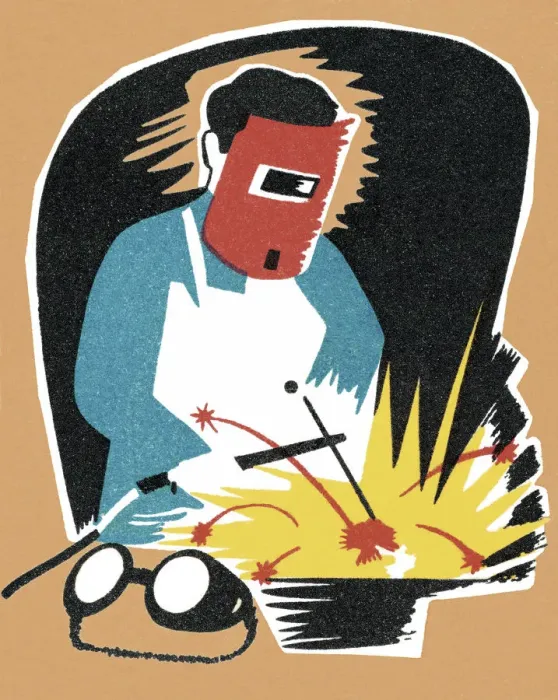Framed Print : Person Welding Framed Print : Person Welding