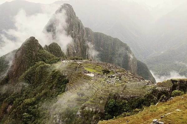 Peru, Urubamba Province, Cusco, View to Machu Picchu