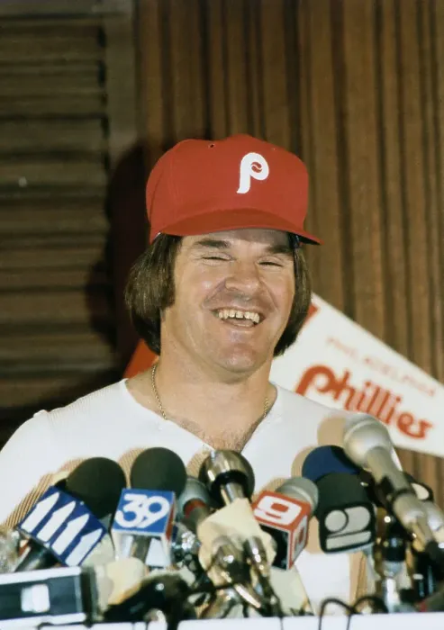 Framed Print : Pete Rose. Baseball player Pete Rose holding a press conference in Orlando