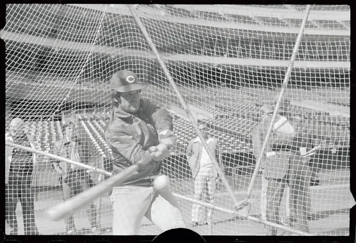 Framed Print : Pete Rose in Batting Cage Framed Print : Pete Rose in Batting Cage