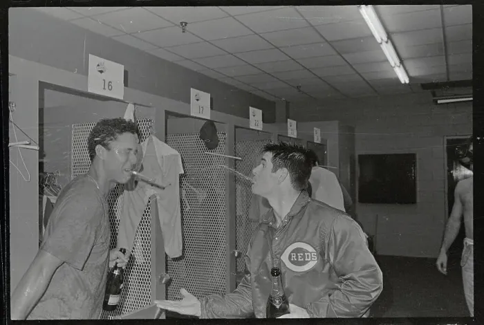 Framed Print : Pete Rose Celebrating With Tony Perez Framed Print : Pete Rose Celebrating With Tony Perez