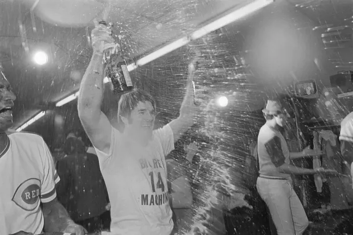 Framed Print : Pete Rose Celebrating Win Framed Print : Pete Rose Celebrating Win