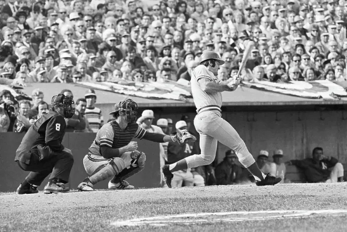 Framed Print : Pete Rose In End Of Swing