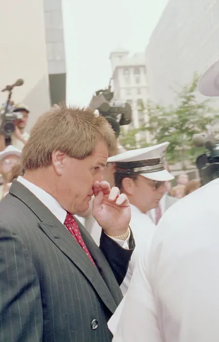 Framed Print : Pete Rose Leaving Court Framed Print : Pete Rose Leaving Court