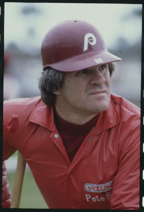 Framed Print : Pete Rose Sitting