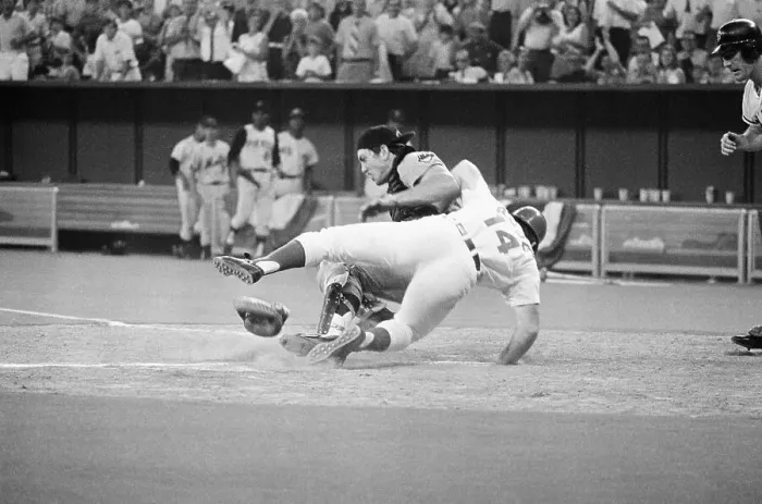 Framed Print : Pete Rose Sliding in All-Star Game Framed Print : Pete Rose Sliding in All-Star Game