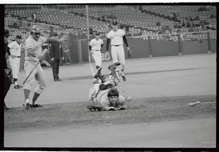 Framed Print : Pete Rose Sliding Into Home Framed Print : Pete Rose Sliding Into Home
