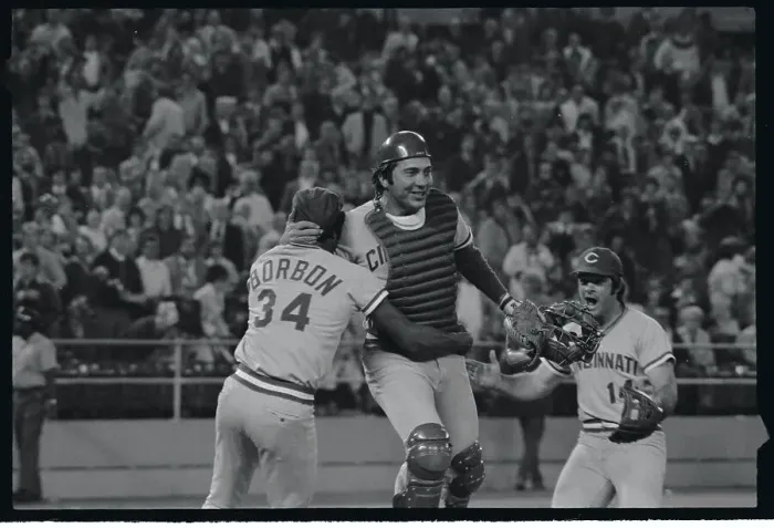 Framed Print : Pete Rose and Teammates Rejoicing Over Win Framed Print : Pete Rose and Teammates Rejoicing Over Win
