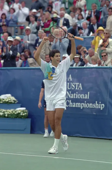 Framed Print : Pete Sampras Celebrating His Win Framed Print : Pete Sampras Celebrating His Win