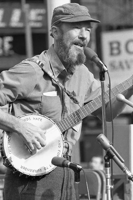 Framed Print : Pete Seeger Playing the Banjo Framed Print : Pete Seeger Playing the Banjo
