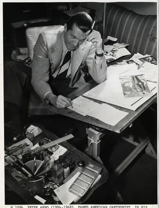 Framed Print : Peter Arno Working In His Studio Framed Print : Peter Arno Working In His Studio