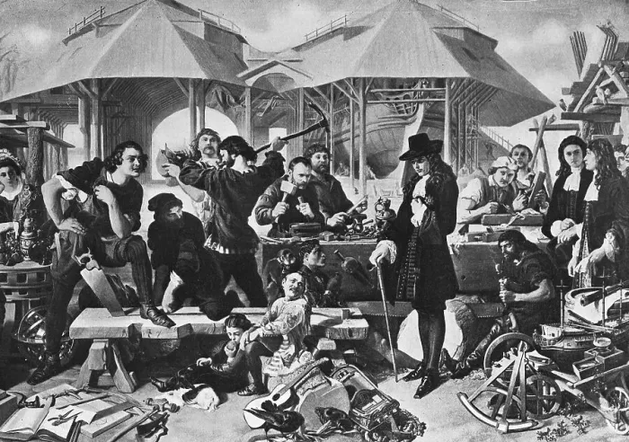 Framed Print : Peter the Great and Associates Lithograph After Painting by Daniel Maclise Framed Print : Peter the Great and Associates Lithograph After Painting by Daniel Maclise