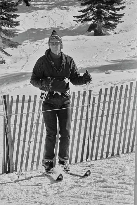 Framed Print : Peter Haskell On Skis Framed Print : Peter Haskell On Skis