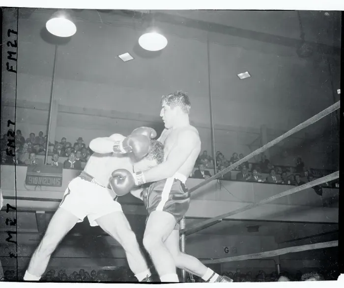 Framed Print : Peter Muller and Ray Drake Boxing Framed Print : Peter Muller and Ray Drake Boxing