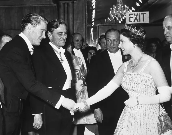 Framed Print : Peter O'Toole Meets the Queen Framed Print : Peter O'Toole Meets the Queen