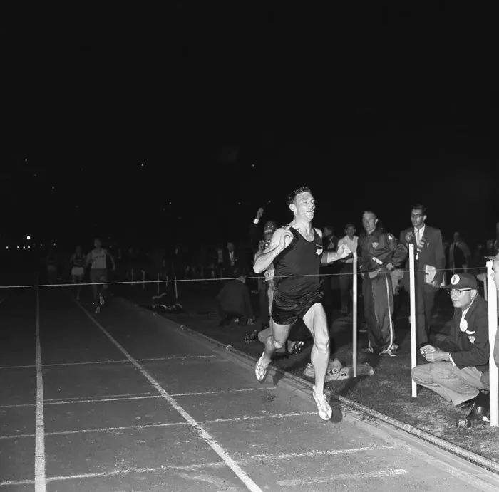 Framed Print : Peter Snell Winning Mile Race Framed Print : Peter Snell Winning Mile Race