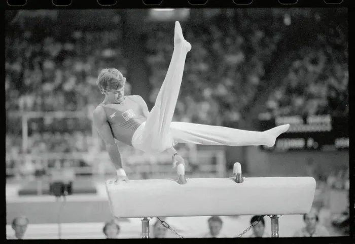 Framed Print : Peter Vidmar Competing on the Pommel Horse Framed Print : Peter Vidmar Competing on the Pommel Horse