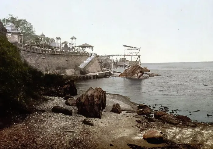 Framed Print : Petit fontan near Odessa, Russia, Ukraine, c. 1890, Historic, digitally enhanced reproduction of a photochrome print of the time Framed Print : Petit fontan near Odessa, Russia, Ukraine, c. 1890, Historic, digitally enhanced reproduction of a photochrome print of the time