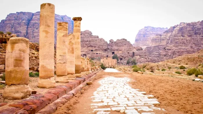 Framed Print : Petra Colannaded Street view Framed Print : Petra Colannaded Street view