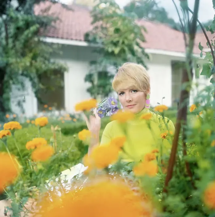 Framed Print : Petula Clark in Garden