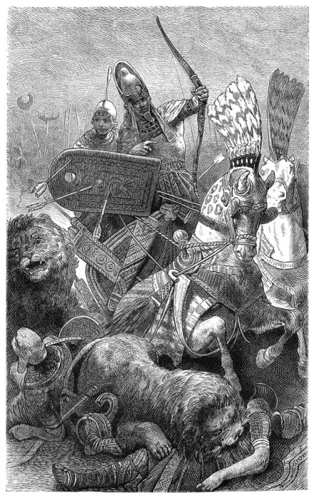 Framed Print : Pharaoh Rameses II ( Sesostris ) fighting in the battle of Kadesch illustration Framed Print : Pharaoh Rameses II ( Sesostris ) fighting in the battle of Kadesch illustration