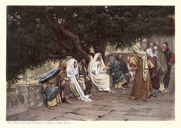 Pharisees and Sadducees come to tempt Jesus