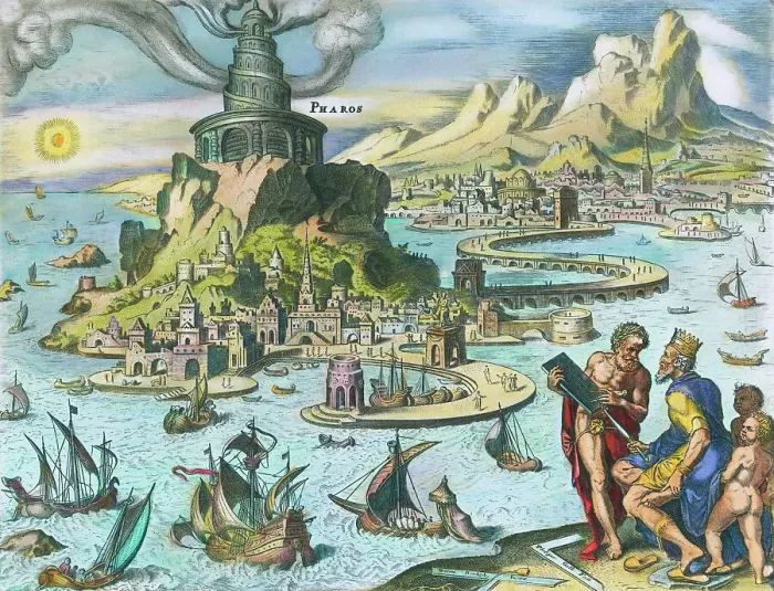 Framed Print : Pharos of Alexandria by Maerten van Heemskerck Framed Print : Pharos of Alexandria by Maerten van Heemskerck
