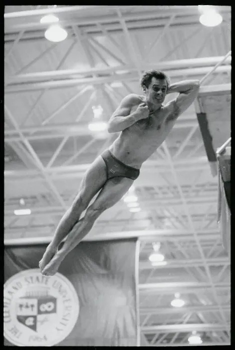 Framed Print : Phil Boggs Performing a Dive Framed Print : Phil Boggs Performing a Dive