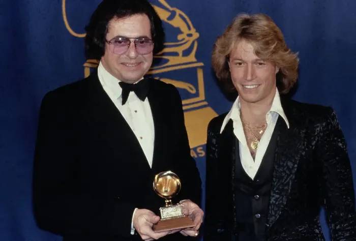 Framed Print : Phil Ramone And Andy Gibb