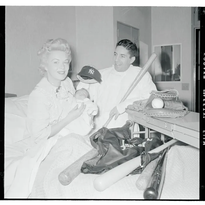 Framed Print : Phil Rizzuto Visiting His Wife and Son Framed Print : Phil Rizzuto Visiting His Wife and Son