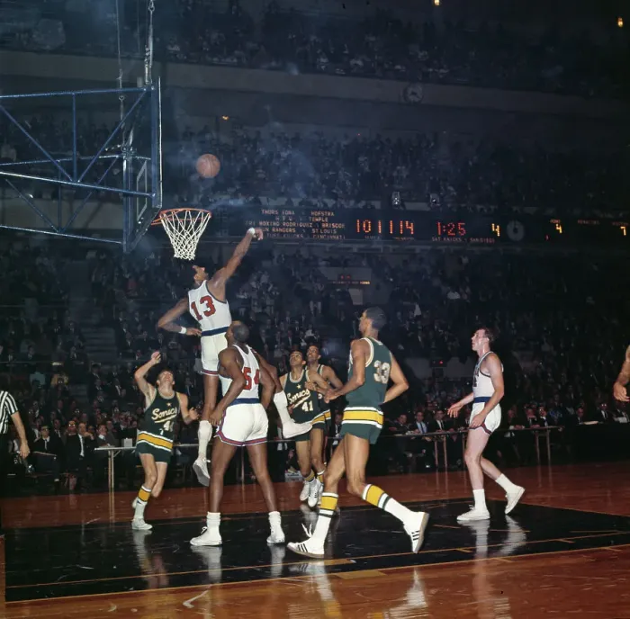 Framed Print : Philadelphia 76ers Vs Seattle SuperSonics Framed Print : Philadelphia 76ers Vs Seattle SuperSonics