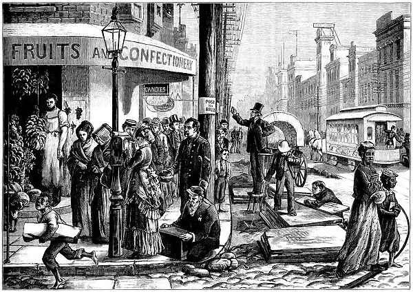 Philadelphia Centennial Festival Street Scene, 1876, Illustrated London News